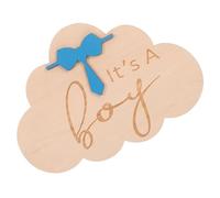 UPKOCH Cartello per Annuncio di Nascita Cartello per Arredamento Cameretta Targa in Legno a Forma di con per