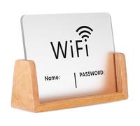 UPKOCH Cartello Wifi Tavolo in Acrilico Elegante Visualizzazione Chiara Password per Business e Hotel Facilita Accesso Rete Wifi