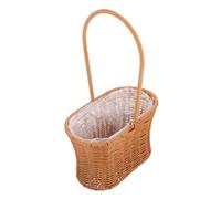 UPKOCH Cesto di Fiori in Simil Rattan Arredamento all'aperto cestini Intrecciata Vimini Cestino portaoggetti Cesto Intrecciato Multiuso paniere di fioriera plastica Riutilizzabile