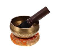 UPKOCH Ciotola Tibetana in Rame Per Meditazione E Terapia Del Suono Martello E Cuscinetto Per Insegnanti E Studenti Colore Casuale