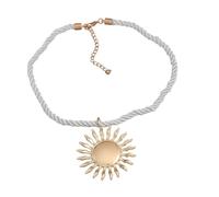 UPKOCH Collana Ciondolo Sole in Lega Dorata per Donna Collana alla Moda Leggera e Lunga Gioielli Decorativi per Uso Quotidiano e Feste