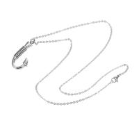 UPKOCH Collana Urna per Ceneri da Donna in Acciaio Inossidabile Ciondolo a Forma di Amo da Pesca Collana Commemorativa Apribile per Ricordi e Conservazione Ceneri