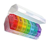 UPKOCH Contenitore Settimanale per Medicine in Custodia Portatile Coperchio Sigillante Dispenser per Medicinali Scomparti Separati