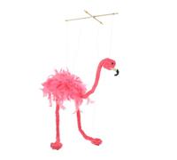UPKOCH Corda Bambola fenicottero marionette rosa fingere di giocare a burattini fantoccio mano burattino animale peloso pupazzi di fenicotteri figura artigianale Peluche