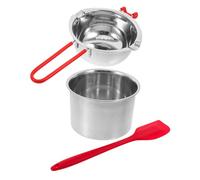 Upkoch Crogiolo in Acciaio Inossidabile Per Sciogliere Cioccolato E Cera Pentola Riscaldante a Doppia Caldaia Con Due Beccucci Set Da 3 Pezzi Per Bagno Maria Utensile Da Cucina Compatto E Facile Da
