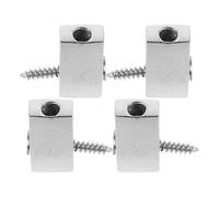 UPKOCH Dado di Bloccaggio Corde per Basso 4 Corde senza Paletta, Set 4 Pezzi in Metallo Argentato Chiave, Accessori per Basso Elettrico Headless, Installazione Rapida e Accordatura