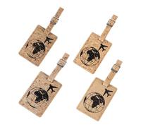 UPKOCH Etichetta Valigia in Pelle Artificiale con Motivo Legno Set Porta Indirizzo Multifunzionale per Viaggio Targhetta Bagaglio per Borse e Valigie Design Protettivo e Facile da