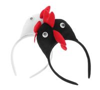 UPKOCH Fascia per Chioma a Forma di Pollo 3d, Cerchietto Divertente per Feste a Tema Giungla, Accessorio Cosplay Resistente e Confortevole, Set 2 Pezzi per Compleanni e Party