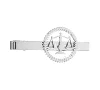 UPKOCH Fermacravatta a Bilancia in Acciaio Inox per Uomo, Argento | Motivo Bilancia della Giustizia, Stile Elegante Minimalista, Adatto a Matrimoni e Incontri Formali
