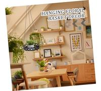 UPKOCH Fioriere Sospese in Vintage Ganci Portavaso Decorativo per Balcone e Supporto Appendibile per Vasi Intrecciati e Piante Artificiali Organizer da Parete