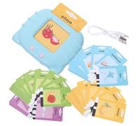 UPKOCH Flashcard Parlanti Bilingue per Giocattolo Educativo Prescolare per Apprendimento Linguistico Carte Audio Interattive Blu per Disturbi dello Spettro Autistico e Sviluppo