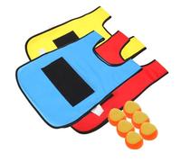 UPKOCH Gilet con Palline Appiccicose Interattivo Esterno per Feste e Scuola Colorati Rosso con Palline Incluse Divertimento Cooperativo e Sviluppo Abilità Sociali
