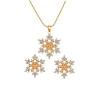 UPKOCH Gioielli Strass Collana e Orecchini per Donna Decorati Cristalli Adatti come Regalo per Abbigliamento Quotidiano Realizzati in Lega Resistente e Sicuri