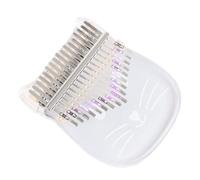 UPKOCH Kalimba Pianoforte a Pollice Cristallo a 17 Tasti Forma Gatto Piccolo Adesivi Per Principianti Strumento Musicale Thumb Piano Trasparente Per Uso Amatoriale e Didattico