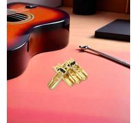 UPKOCH Kit di 4 ponti in metallo per basso elettrico senza paletta, con selletta a corde fisse, parti di ricambio per accessori per basso elettrico, per riparazioni e aggiornamenti