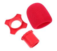 UPKOCH Kit di Protezione Totale per Microfono Include Spugna Antivento Supporto per Manicotto del Palo Inferiore e Anelli in Silicone Antirotolamento per Microfoni Portatili
