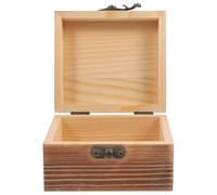 UPKOCH Legno e Ferro Jewellery Box Coperchio e Chiusura Vintage