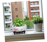 UPKOCH Lotus Bowl Planter in Porcellana con Base in Plastica Idroponico per Piante Dacqua e Decorazione Ciotola Drenaggio