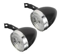 UPKOCH Luci Anteriori Retrò per Bicicletta 2 Pezzi con Supporto per Faro Anteriore a 3 LED Staffa di Montaggio per Forcella Faro Vintage Portatile per Ciclismo Notturno e Uso