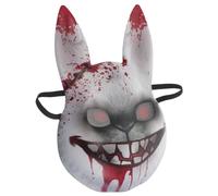 UPKOCH Maschera Coniglio Horror Halloween Sangue Realistica Maschera Animale Spaventosa Traspirante per Cosplay e Feste Tema Accessorio Per Haunted House e Role Play Adulti
