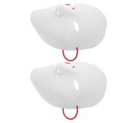 UPKOCH Maschere di Carnevale Bianche da Decorare 2 Pezzi, Maschere da Festa per Adulti Elastico, Leggere e Traspiranti, per Cosplay, Teatro e Progetti Artistici Fai da Te