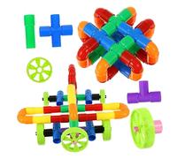 UPKOCH Mattoncini Educativi in Plastica Colorata per Didattico per Sviluppo Manuale e Creatività Blocchi da Costruzione con Inserimento Facile Adatto in Età Prescolare