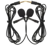 UPKOCH Microfono Lavalier 2 Pezzi per Registrazione Video Connettore 3,5mm, Microfono Anti-interferenza in Aps e Spugna, per Tablet e Laptop in Vlogging