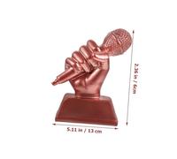 UPKOCH Musicale Microfono in Resina Spray Rame Decorazione Originale per di e Concorsi Scolastici Divertente per Feste e Competizioni e Durevole