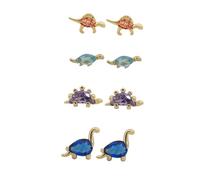 UPKOCH Orecchini Creativi a Forma di Piccolo Dinosauro 18k Colorati, Accessori le Orecchie Resistenti e Confortevoli, Decorazioni per Feste per Bambine e Ragazze