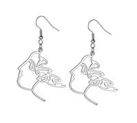 UPKOCH Orecchini Donna Leggeri in Lega con Design Astratto Viso Svuotato Pendenti Geometrici alla Moda per Uso Quotidiano e Feste