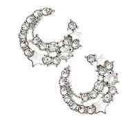 UPKOCH Orecchini Donna Stelle e Stelle con Cristalli Brillanti Eleganti Bottoni alla Moda per Regali Compleanno Gioielli Luminosi per Ogni Occasione