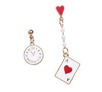 UPKOCH Orecchini Pendenti Asimmetrici Carte Da Gioco, Ornamenti Per Le Orecchie Alla Moda Da Donna, Accessori Delicati Per Festa, Banchetti e Uso Quotidiano