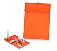 UPKOCH Organizer Laterale Per Griglia Piastra Spatola Accessori Vassoio Grigliare Gocciolare Grasso Lato Mat Di Griglia Utensili Cucinando Teglie Da Forno Gel Di Silice Orange
