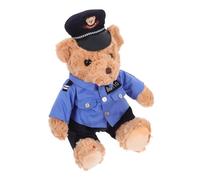 UPKOCH Orsetto Peluche Poliziotto Morbido Giocattolo Plush in Peluche con Uniforme Blu e Cappello Decorazione Camera e Cuscino per Bambine