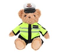 UPKOCH Orsetto Poliziotto Peluche Morbido con Divisa e Cappello Giocattolo Educativo per Decorazione Regalo Compleanno per Ragazzi e Ragazze