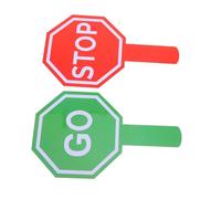 UPKOCH Pagaie per Regolamentazione Sicurezza Stradale Doppia Faccia per Bambini, Palette Interattive Portatili Impermeabili con Manico Leggero per Didattica e Giochi in Classe Set 2 Pezzi