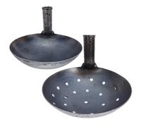 UPKOCH Paletta per Letame in Metallo 2 Pezzi Impugnatura Ergonomica 23 CM Pala Fori per Setacciare Fertilizzante e Terriccio Utensile Manuale per Giardinaggio e Pulizia Lettiere