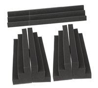 UPKOCH Pannelli Acustici Trapezoidali Antifiamma Neri 6 Pezzi 7,5x7,5x30 Cm, Trappole Per Bassi Angolari Per Ktv Home Theater e Studio Di Registrazione Isolamento Acustico Professionale