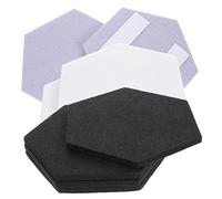 UPKOCH Pannelli Fonoassorbenti Esagonali Autoadesivi, Pannello Acustico Isolante Per Pareti e Soffitti, Set Da 12 Pezzi in Materiale Fonoassorbente Per Casa, Ufficio e Palestra