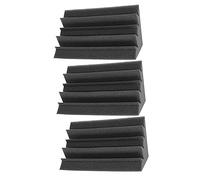 UPKOCH Pannello Fonoassorbente Trapezoidale Angolare Nero Resistente Al Fuoco 12x12x24 Cm Set 3 Pezzi Per Isolamento Acustico in Studio, Ufficio e Sala Home Cinema