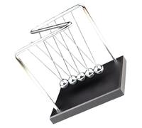 UPKOCH Pendolo di Newton Z-shape in Legno Massello e Sfere Metalliche Gioco Scientifico di Fisica con Moto Cinetico Oscillante Decorazione Elegante per Scrivania Ufficio e Studio Kit