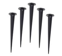 UPKOCH Picchetti Luminosi da Giardino in Alluminio Nero 5 Pezzi Resistenza alla Ruggine e Agli Agenti Atmosferici per Decorazioni Halloween e Compleanni