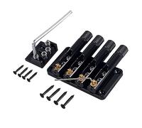 UPKOCH Ponte Per Basso A 4 Corde Senza Paletta Con Blocco Corde Ponte Per Chitarra in Stile Vintage Per Basso Ga1122 Nero