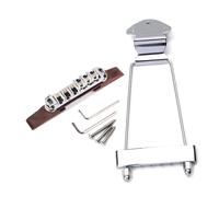UPKOCH Ponte per Chitarra Jazz Argento in Lega Regolabile in Altezza Selle Singole per Corde, Accessori Musicali Viti di Montaggio per Chitarra Archtop a 6 Corde