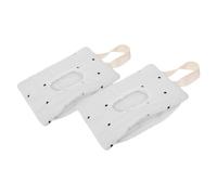 UPKOCH Porta Salviette Umidificate Ricaricabile 2 Pezzi, Borsa da Viaggio in Cotone Bianco per Passeggino, Grande Capacità, Protegge da Umidità, per Sedili Auto e Passeggini