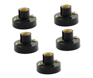 UPKOCH Portalampada a Vite Con Attacco Filettato Per Esperimenti Elettrici, Base in Plastica Per Laboratorio Di Fisica, Kit Didattico Educativo 5 Pezzi Per Studenti Scuole