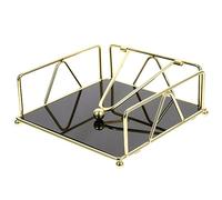 UPKOCH Portatovagliolo Porta Tovaglioli Piatto Supporto Per Fazzoletti Dispenser Per Tovaglioli In Metallo Con Braccio Porta Fazzoletti Tavolo Cestino Porta Fazzoletti Dorato Arredamento