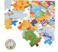 UPKOCH Puzzle in Legno Rotondo per Animali della Educativo per Sviluppo Cognitivo e Coordinazione per Prima