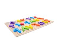 UPKOCH Puzzle Legno Con Arabe Per Educativo Per Riconoscimento Alfabeto e Sviluppo Delle Competenze Motorie Puzzle Prescolare Colorato Grandezza