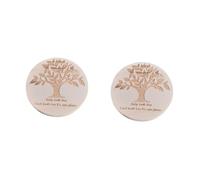 UPKOCH Scatola Da 2 Pezzi in Legno Per Denti Da Latte Souvenir Contenitore Per Denti Da Latte Lanugine Rotonda Con Parole in Inglese Decorazione Bambini
